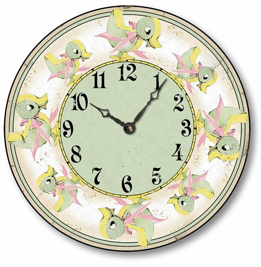 Item C1701 Baby Nursery Vintage Style Duck Clock