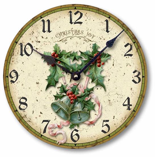 Item C2020 Holly and Bells Christmas Clock