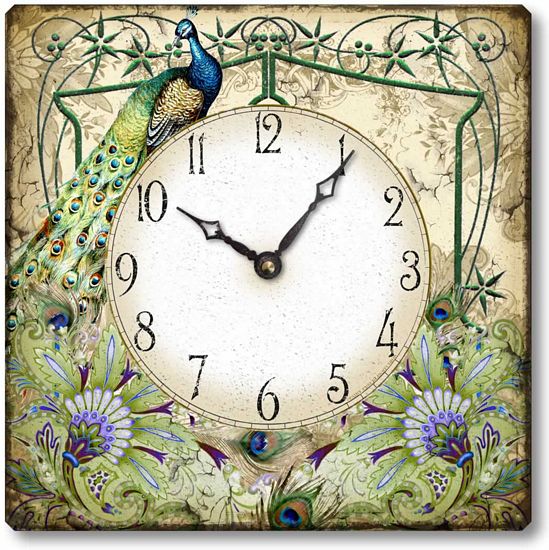 Item C7201 Peacock Clock