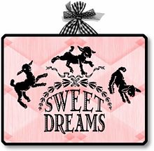 Item 09081 Pink Sweet Dreams Sign Plaque