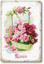 Item 112507 Victorian Pink Roses Plaque