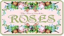 Item 2054 Smell the Roses Wall Plaque