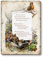 Item 252 Baby Robins Nest Bird Plaque
