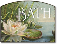 Item 3512 Water Lily Bath Plaque