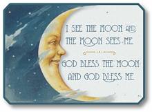 Item 42107 Man in the Moon Nursery Rhyme Plaque