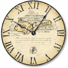 Item C1009 Antique French Letterhead Wall Clock