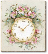 Item C1109 Romantic Pink Roses Clock