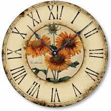 Item C1120 French Sunflower Clock