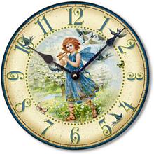 Item C1208 Vintage Style Blue Fairy Clock