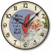 Item C1410 Classic Santa Claus Christmas Wall Clock