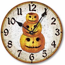 Item C1550 Halloween Pumpkins Wall Clock