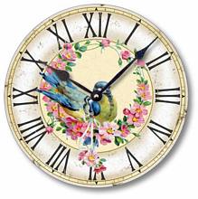 Item C1603 Vintage Style Birds Wall Clock