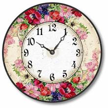 Item C1605 Vintage Style English Floral Wall Clock