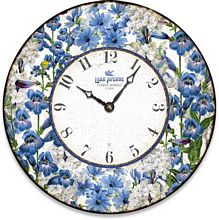 Item C1741 Blue Flowers Wall Wall Clock