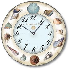 Item C2122 Vintage Style Seashell Wall Clock