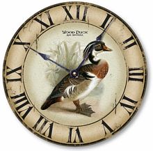 Item C2301 Vintage Style Wood Duck Wall Clock