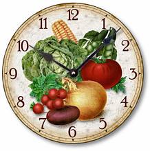 Item C6027 Vintage Seed Packet Vegetables Clock