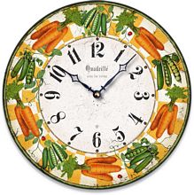 Item C8021 Vintage Style Carrots and Peas Clock