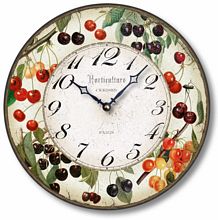 Item C8205 Antique Style Cherries Wall Clock