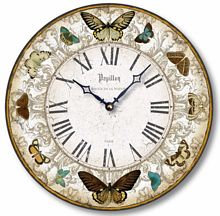 Item C8221 Butterflies Wall Clock