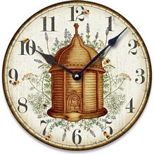 Item C8307 Rustic Honeybee Herbs Clock