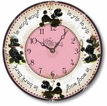 Item C9106 Vintage Style French Poodle Wall Clock