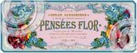 Item 1205 Vintage Style Pansies Perfume Label Plaque